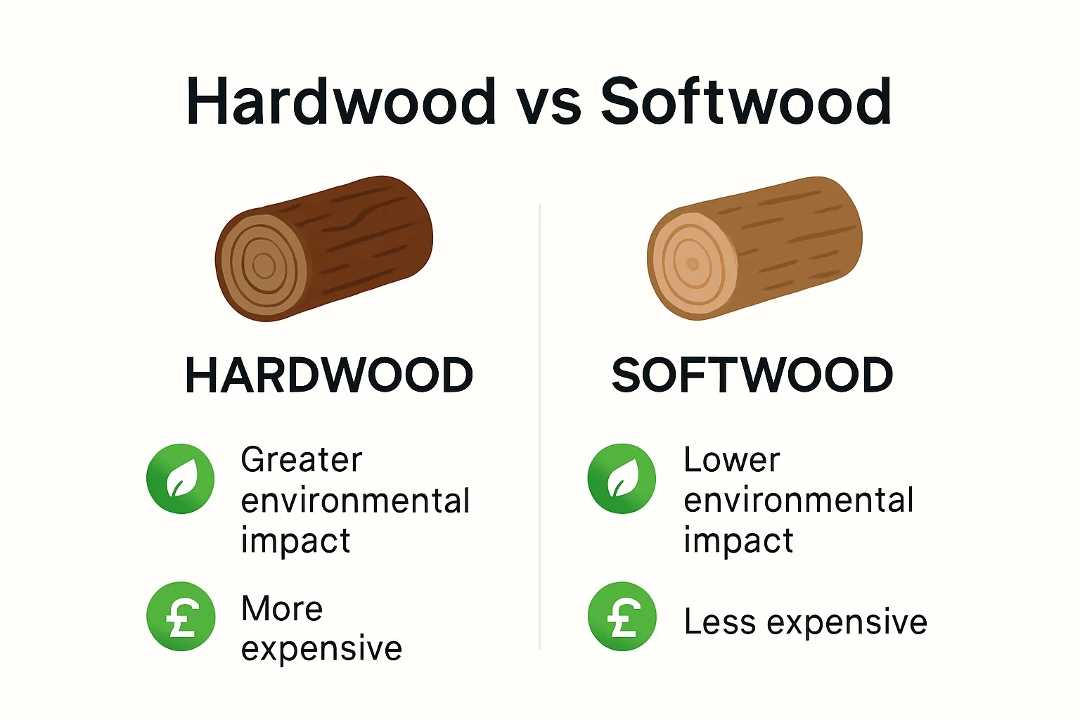 Hardwood vs Softwood Cost